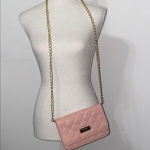 Elegant Pink Quilted Crossbody Bag BCBG paris